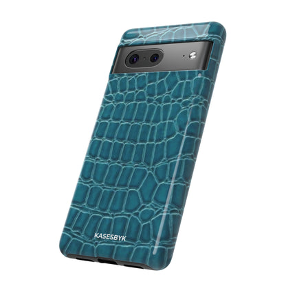 Blue Crocodile Print Kase