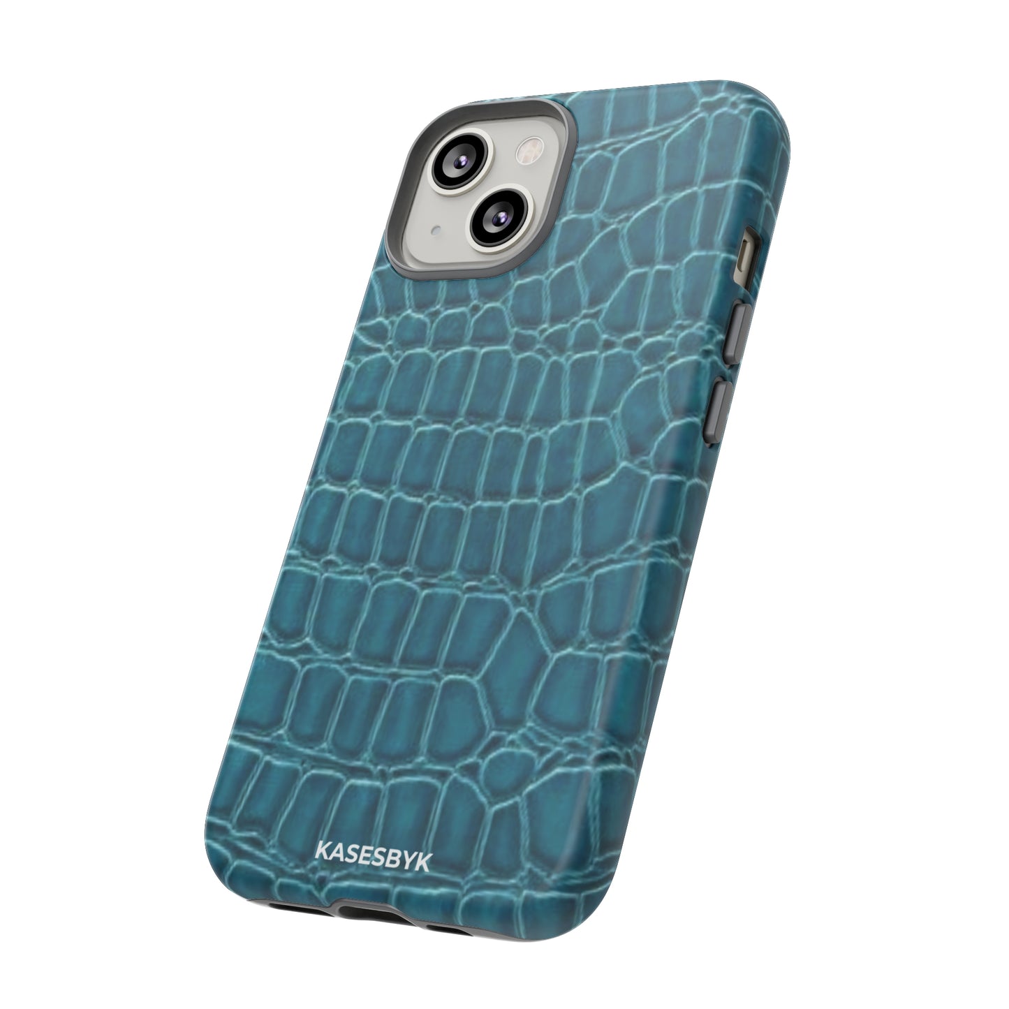 Blue Crocodile Print Kase