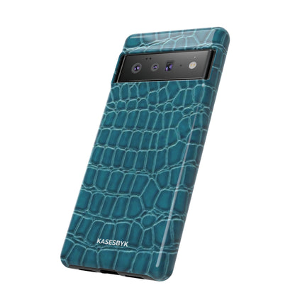 Blue Crocodile Print Kase