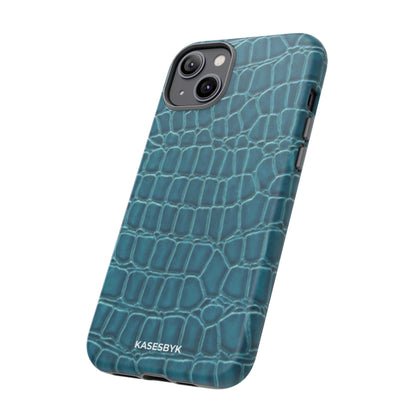 Blue Crocodile Print Kase