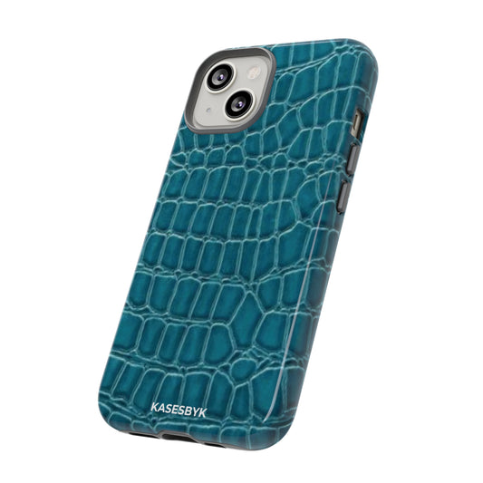 Blue Crocodile Print Kase