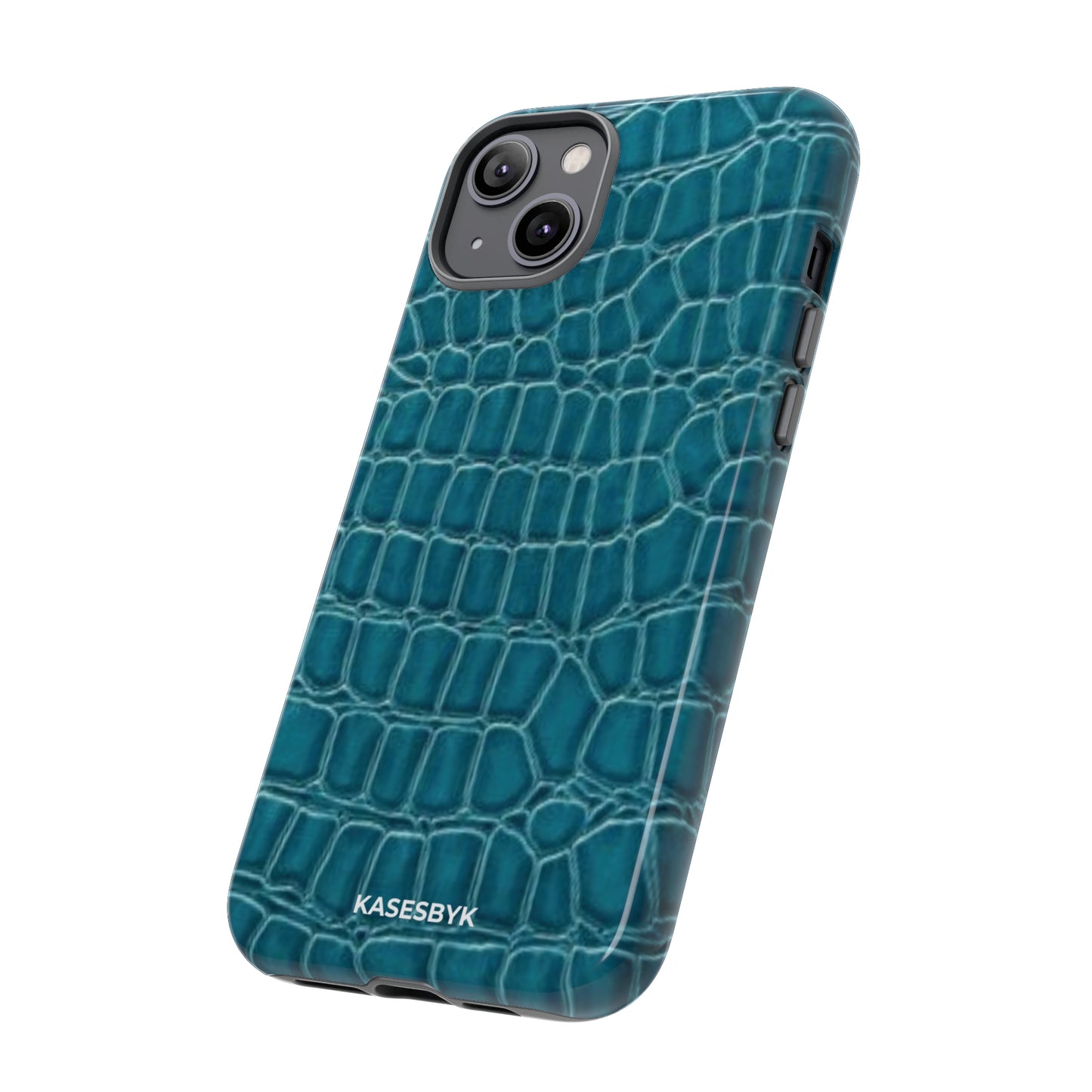 Blue Crocodile Print Kase